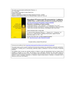 Applied Financial Economics Letters
