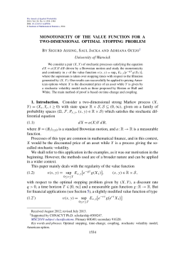 Monotonicity of the value function for a two