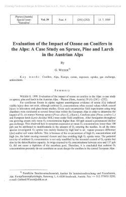 Evaluation of the Impact of Ozone on Conifers in the Alps