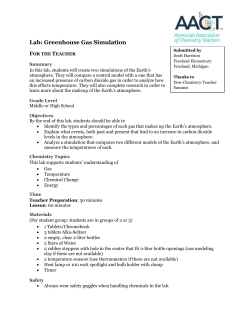 Lab: Greenhouse Gas Simulation
