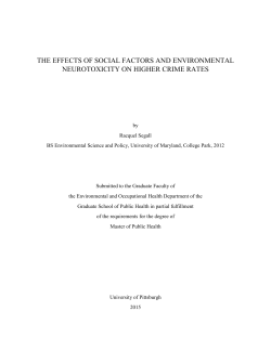 The effects of social factors and environmental neurotoxicity on