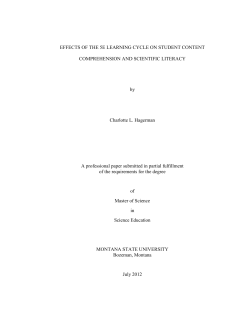 EFFECTS OF THE 5E LEARNING CYCLE ON STUDENT CONTENT