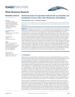 induced salt accumulation and precipitation in bare