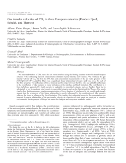 Gas transfer velocities of CO2 in three European estuaries (Randers