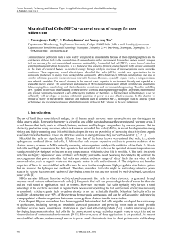 Microbial Fuel Cells (MFCs) - a novel source of energy for new