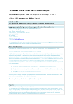 Task Force Water Governance - FLOOD-WISE