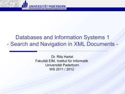 Search and Navigation in XML Documents