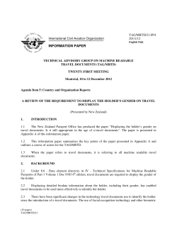 A review of the requirement to display the holder`s gender on