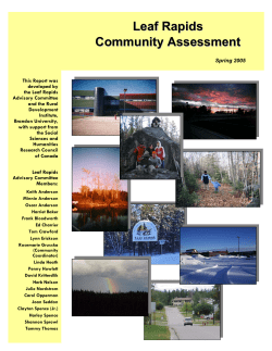 Leaf Rapids Community Assessment
