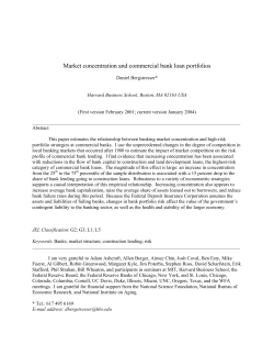 Market concentration and commercial bank loan portfolios