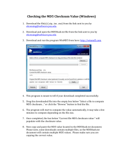 Checking the MD5 Checksum Value (Mac)