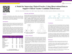 AERA Poster A Model for Improving Clinical