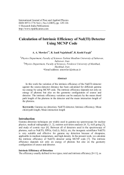Calculation of Intrinsic Efficiency of NaI(Tl)