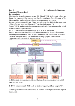 Atrial fibrillation in thyrotoxicosis