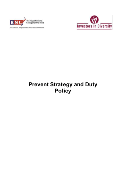 Prevent Strategy and Duty Policy