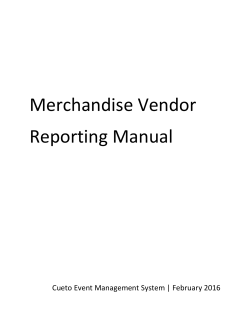 Events that choose to have vendors submit counts on paper forms