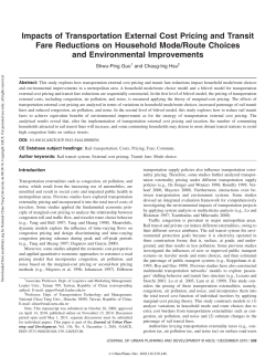 Impacts of Transportation External Cost Pricing and Transit Fare