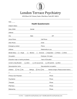 New Patient Packet - London Terrace Psychiatry