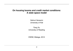 On housing booms and credit market conditions: A state space model
