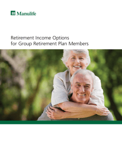 Retirement Income Options for Group Retirement Plan