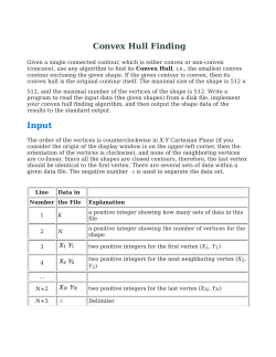 Convex Hull Finding Input