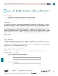 Grade 6 Mathematics Module 4, Topic G, Lesson 26