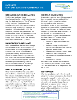 FACT SHEET FLINT EAST BOULEVARD FORMER MGP SITE