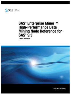 SAS Enterprise Miner High-Performance Data Mining Node