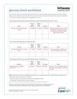 glucose check worksheet