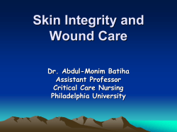 Skin Integrity and Wound Care - Philadelphia University Jordan