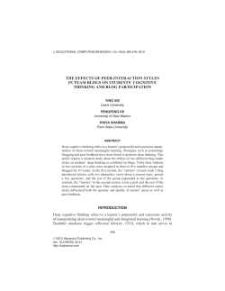the effects of peer-interaction styles in team blogs on students