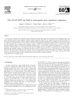 The GCN4 bZIP can bind to noncognate gene regulatory sequences