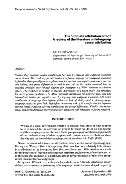 The ultimate attribution error? A review of the