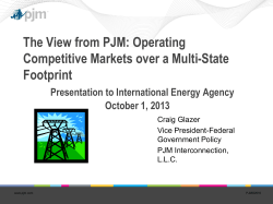 The View from PJM: Operating Competitive Markets over a Multi