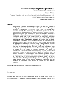 Education System in Malaysia and Indonesia for Human Resource