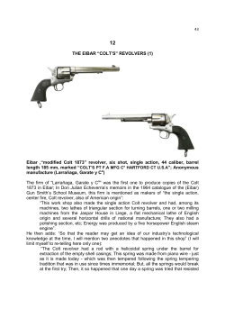 THE EIBAR &ldquo;COLT`S&rdquo; REVOLVERS (1) Eibar ,&ldquo;modified Colt 1873