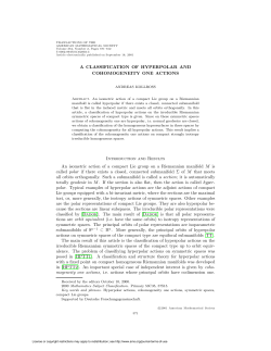 A CLASSIFICATION OF HYPERPOLAR AND COHOMOGENEITY