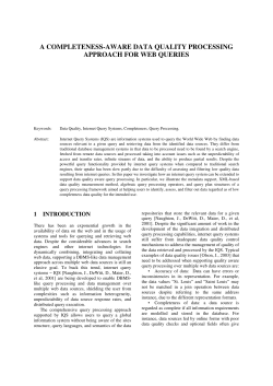 a completeness-aware data quality processing approach for web