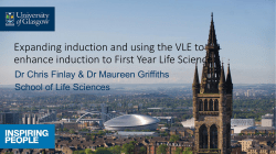 Expanding induction and using the VLE to enhance induction to First