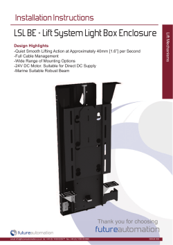 LSL BE - Lift System Light Box Enclosure