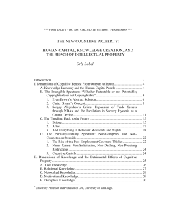 THE NEW COGNITIVE PROPERTY: HUMAN