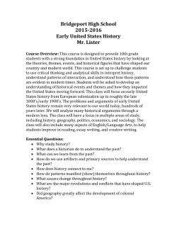 Early US History Syllabus - Harrison County Board of Education