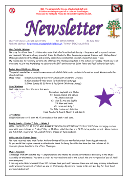 30 June 2017 - St Joseph`s Catholic Primary School