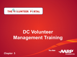 DC Volunteer Management Training - Idaho Tax-Aide