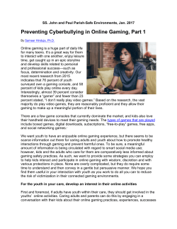 Preventing Cyberbullying in Online Gaming