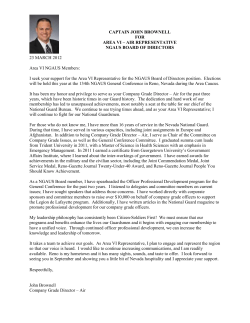 Captain John Brownell For Area VI &ndash; Air Representative NGAUS