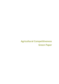 Submission Process - Agricultural Competitiveness White Paper
