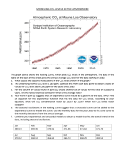modeling co 2 levels in the atmosphere