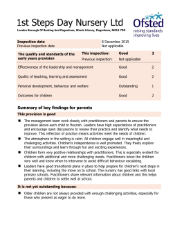 1st Steps Day Nursery Ltd