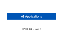 AI Applications - UBC Computer Science